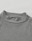 Elizabeth Crewneck Ribbed top Long Sleeve Top