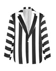 Baha Ranch BeetleJuice Prison Stripe Blazer Women's