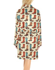 Baha Ranch Got My Boots Western Bath Robe