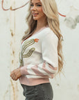 Paulina Desert Cactus Front Sweater
