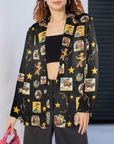 Baha Ranch Vintage Cowgirl Collage Western Blazer