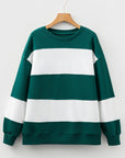 Colorblock Drop Shoulder Baggy Sweatshirt