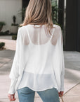 Gwen Sleeve Dolman Blouse Long Sleeve Top