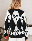 Daetta Rhombus Knit Loose Sweater