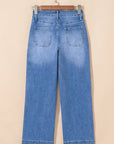 Courtney Cropped High Rise Wide Leg Jeans