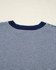 Stripe Colorblock Patchwork Dolman Sleeve Sweater