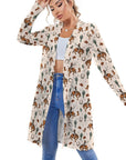 Baha Ranch Rodeo Cowboy Print Lightweight Cardigan