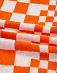 Checker Open Front Drop Shoulder Cardigan