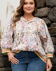 Andi Striped Detail Babydoll PLUS Blouse