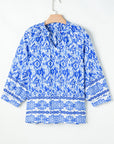 Anne 4 Sleeve Tied Blouse