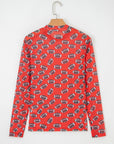 Game Day Sheer Mesh Long Sleeve Top