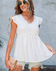 Ashley Trim Flutter Flowy Top