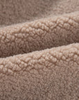 Solid Zip-Up Pocketed Fuzzy Jacket