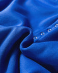 Collared Snap Button Exposed Seam Sweatshirt