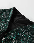 Sequin Open-Front Long Sleeve Cardigan