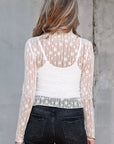 Adalynn Sheer Floral Lace Long Sleeve Top