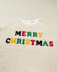 Ensley Christmas Embroidered Sherpa Pullover