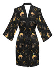 Baha Ranch Rodeo Cowboy Satin Kimono Sleeve Robe