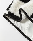 Checker Sherpa Collared Jacket Vest