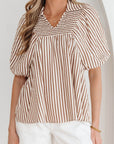Lina Short Puff Sleeve Blouse