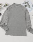 Elizabeth Crewneck Ribbed top Long Sleeve Top
