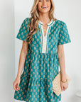 Clover Short Sleeve Floral Dress