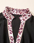 Plus Size Leopard Ruffle V-Neck Smocked Waist Dress