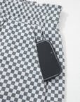 Checker Drawstring Elastic Waist Pocketed Shorts