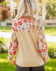 Azari Plaid Patchwork Casual Top