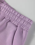Solid Half-Zip Hoodie and Pants Set
