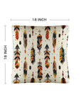 Aztec Feathers Pillow Case Made in America