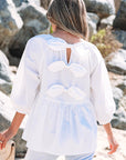 Paula Bow Knot Cutout Back Blouse