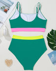 Cora Patchwork High Waisted Bikini
