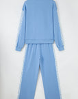 Floral Patchwork Pullover and Sweatpants Lounge Set
