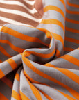 Stripe Colorblock Drop Shoulder Oversized Sweatshirt