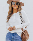 Harper Waffle Knit Henley Top