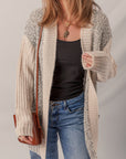 Sarah Side Pockets Open Front Cardigan