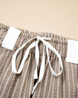 Stripe Drawstring Cargo Pocket Jogger Pants