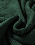 Solid Front Seam Drop Shoulder Sweater