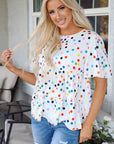 Keira Polka Dot Babydoll Blouse