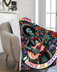 Cinco De Mayo Dia de los Muertes Throw Blanket Ultra-Soft Micro Fleece Blanket 60" x 80" Made in America