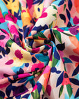 Floral V-Neck Puff Sleeve Mini Dress