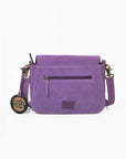 American Darling Boho Western Suede Crossbody Bag with Fringe & Geometric Embroidery