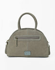 American Darling Western Leather Dome Satchel with Hand-Tooled Floral & Embellished Panel