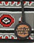 American Darling Southwestern Woven Box Tote Bag with Structured Silhouette
