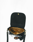 American Darling Genuine Suede Leather Cross body Bag - Fringe, Embroidery & Concho Eco-Friendly Vegetable Tanned Purse