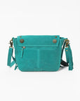 American Darling Genuine Suede Leather Cross body Bag - Fringe, Embroidery & Concho Eco-Friendly Vegetable Tanned Purse