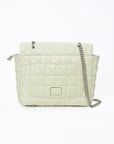 American Darling Cream Quilted Crossbody Bag with Tooled Leather Accent
