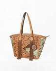 American Darling Cowhide & Floral Tooled Leather Fringe Tote Bag