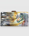 American Darling Wristlet Bag, Hand-Painted Genuine Leather, Western Vegetable Tanned Full Grain Leather Wallet Bag